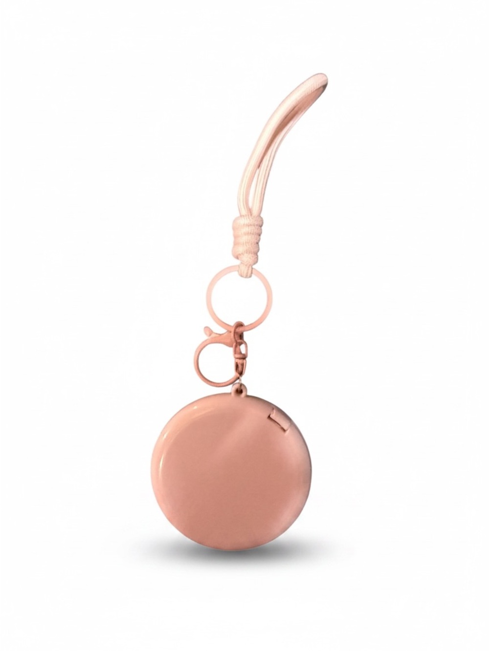 Compact Mirror Multicolor Monogram Keychain /bag charm with Pink wristlet - Picture 2 of 3
